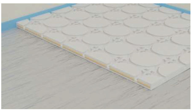 Stap 2 – 18 mm klimaatplaten leggen en verlijmen (Uniwarm)