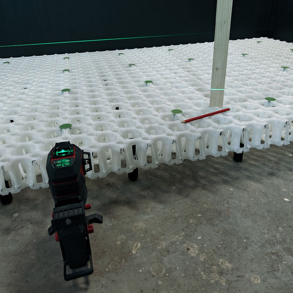 Hoogteregeling met instelschroeven